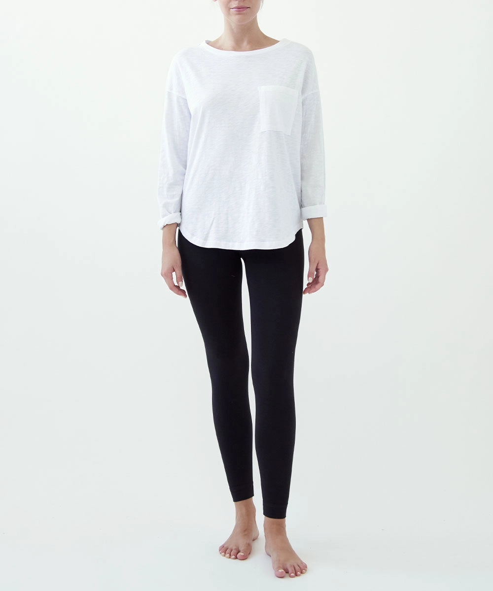 Organic Cotton Slub Tee in Snow White