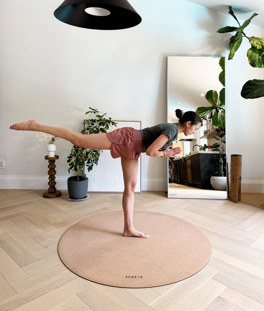 Essential Round Cork Yoga Mat | Multi-use | 53" dia