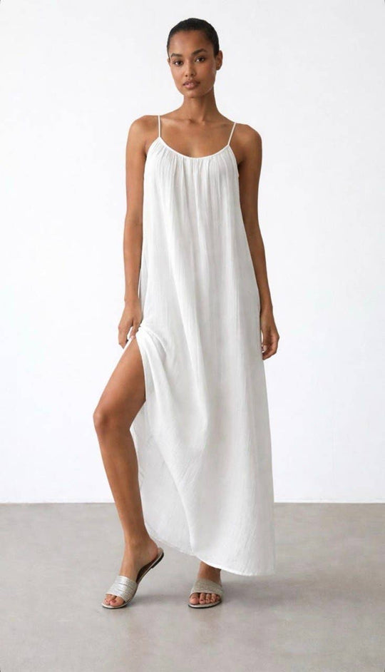 Maxi Muslin Slip Camisole Summer Dress