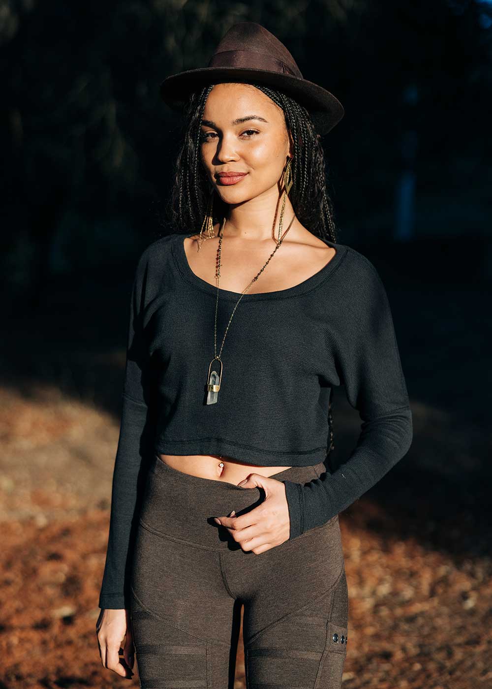 AYA Tee in Organic Cotton Waffle