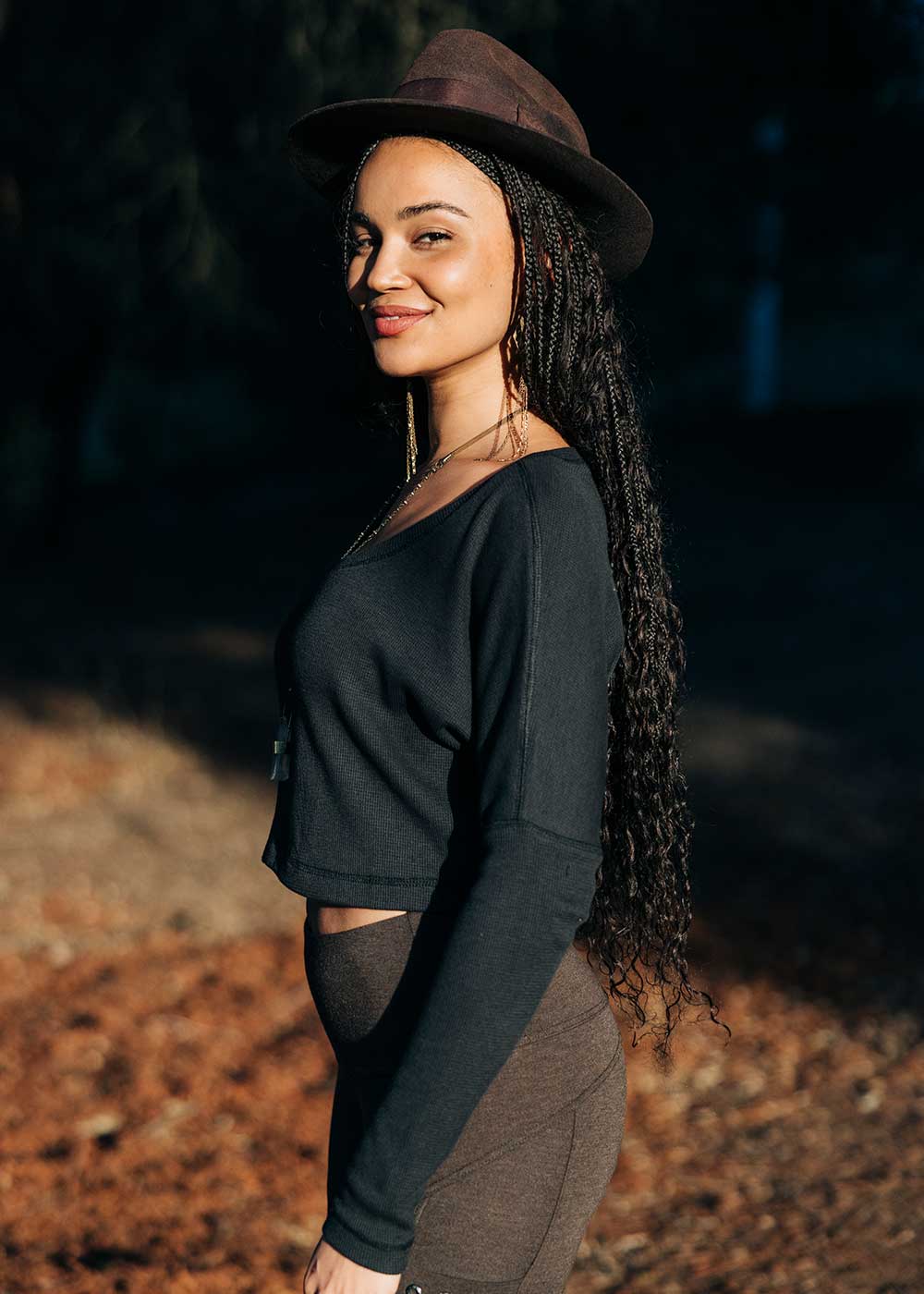 AYA Tee in Organic Cotton Waffle