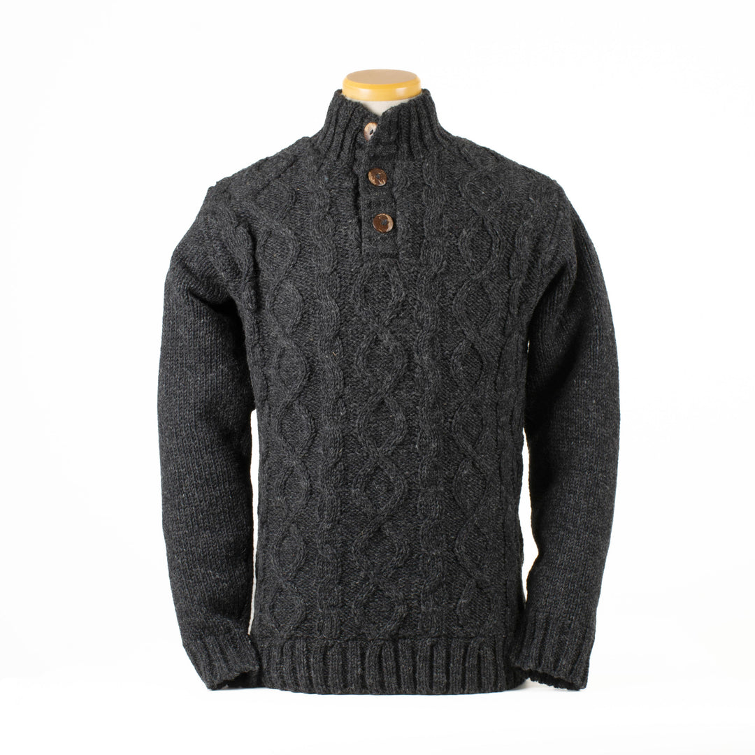 Connery - Cable Knit Wool Pullover Sweater