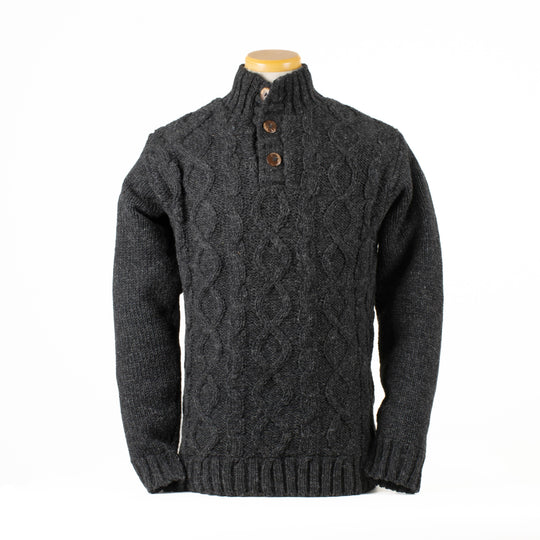 Connery - Cable Knit Wool Pullover Sweater