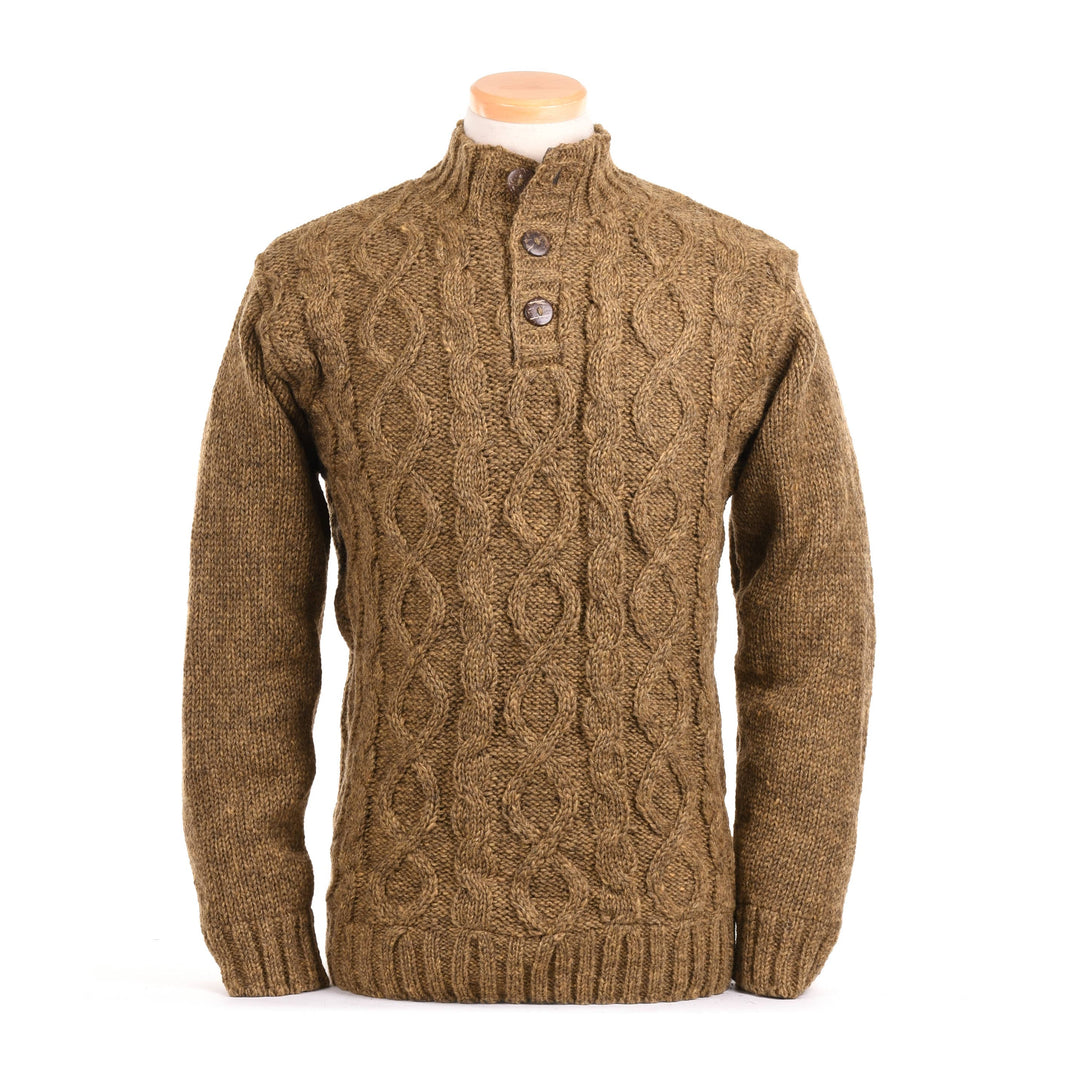 Connery - Cable Knit Wool Pullover Sweater