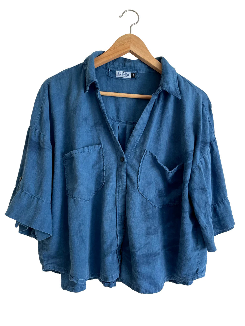 LINEN - Cropped Shirt Shibori