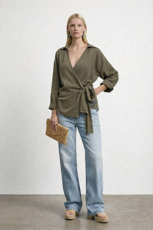 Muslin Wrap Top- Spring Edition