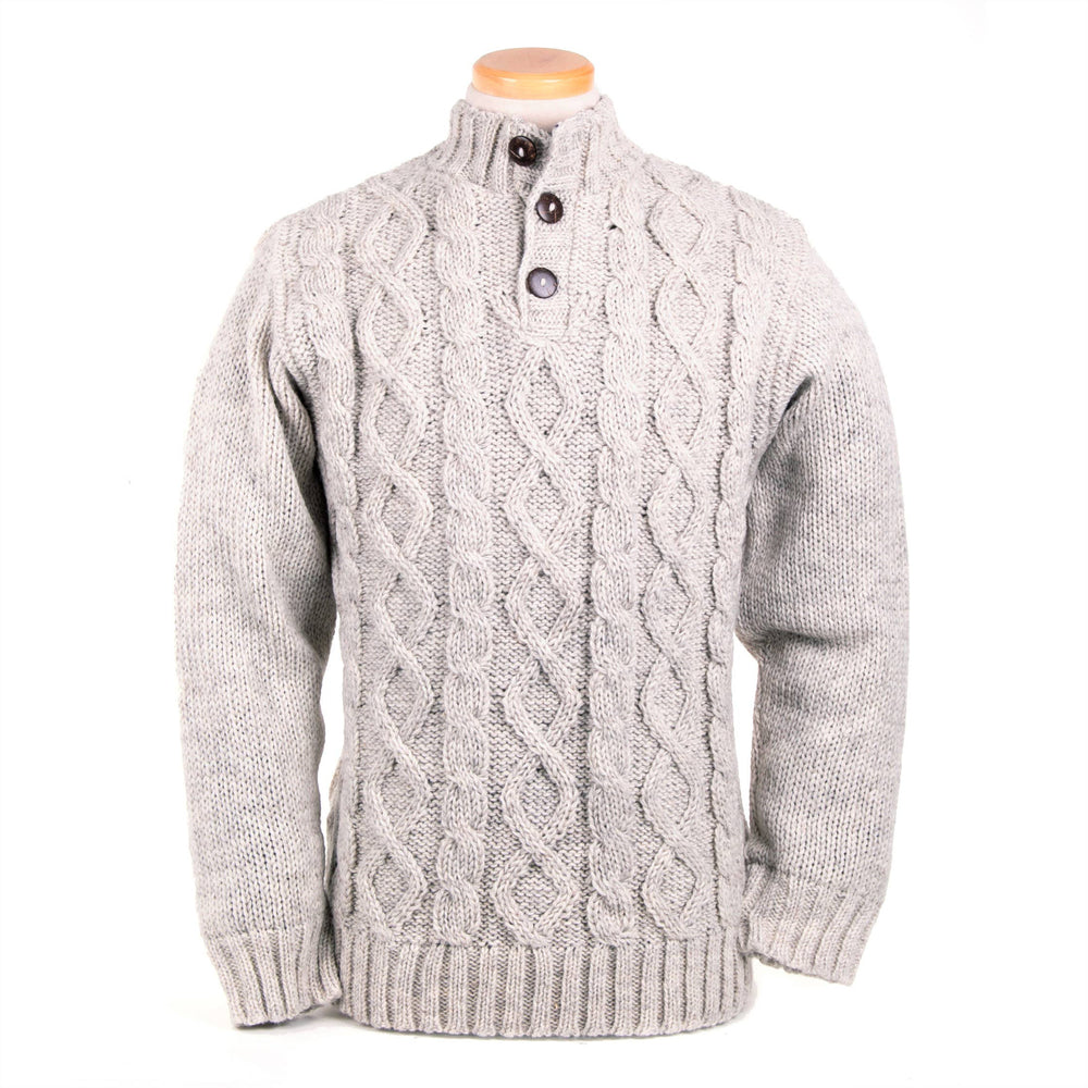Connery - Cable Knit Wool Pullover Sweater