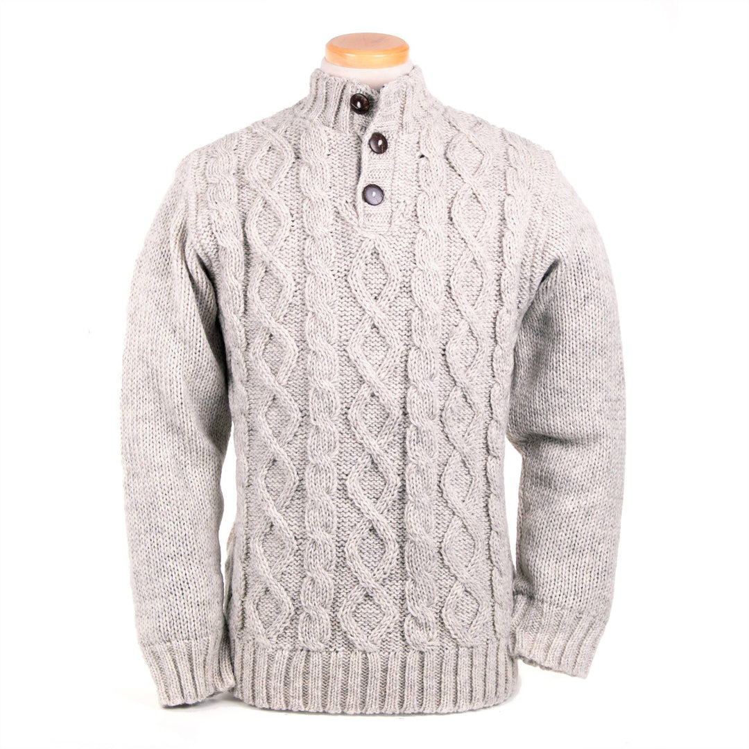 Connery - Cable Knit Wool Pullover Sweater