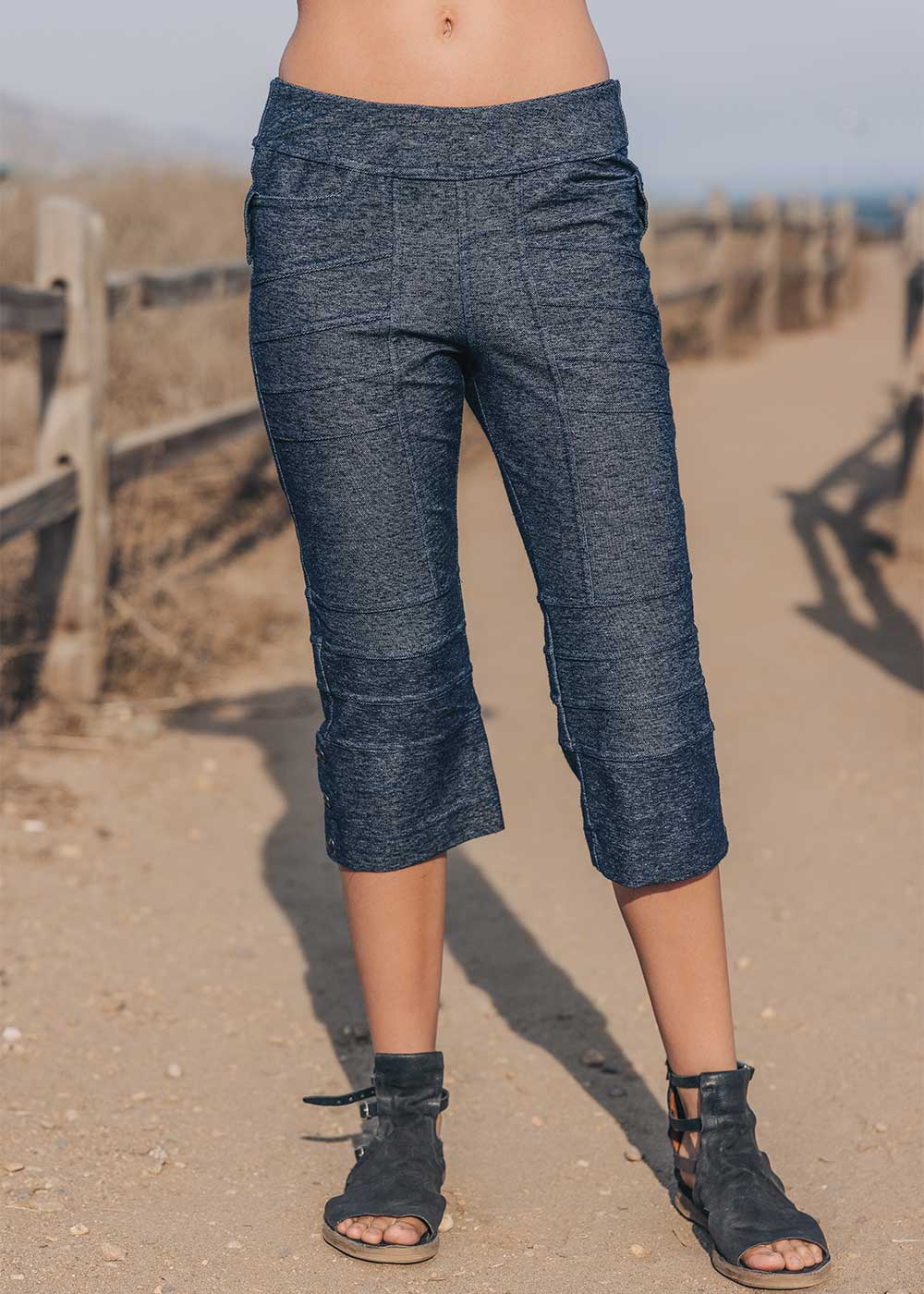 Faraway Capris in Hemp Tencel Denim