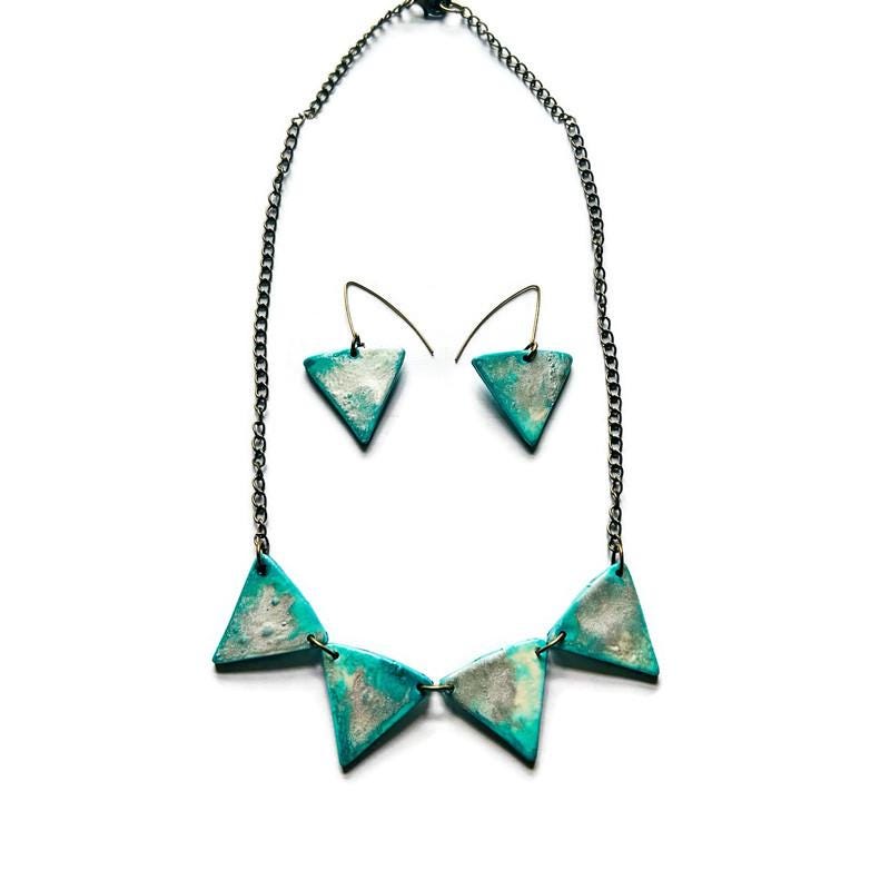 Minimalist Icy Turquoise Jewelry Set
