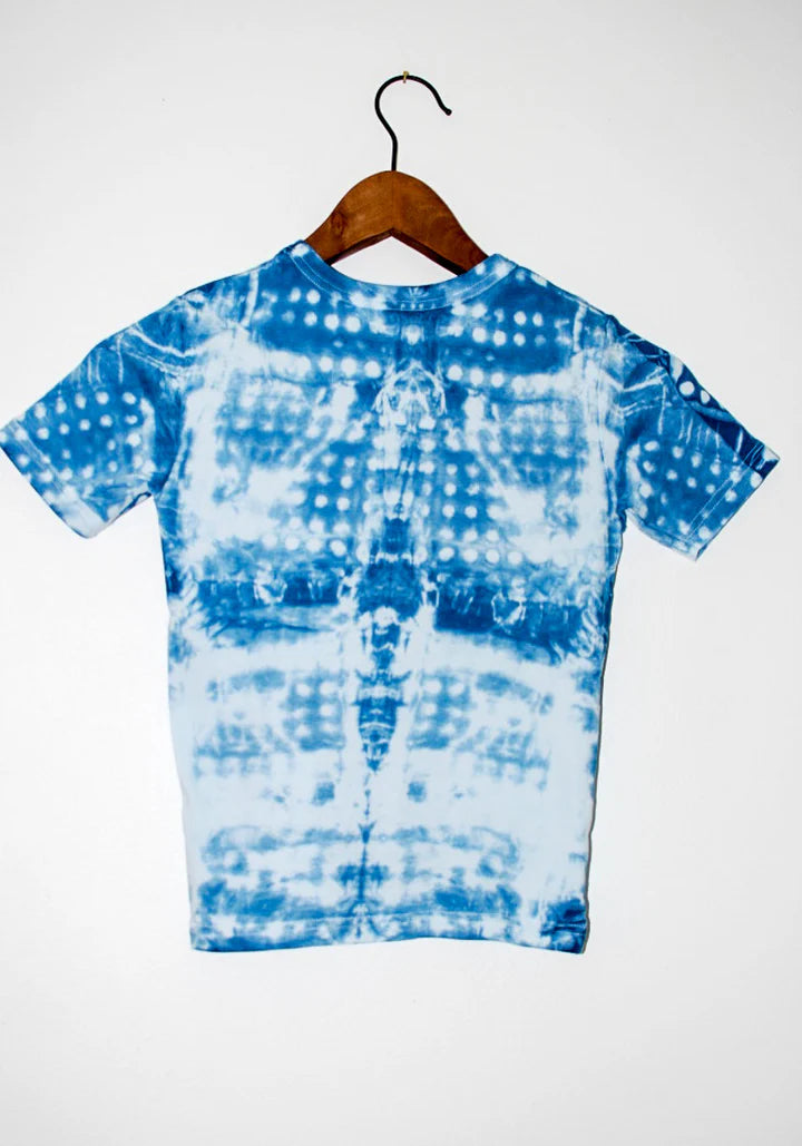 Kids Polka Dot T-Shirt Hand Dyed with Natural Indigo