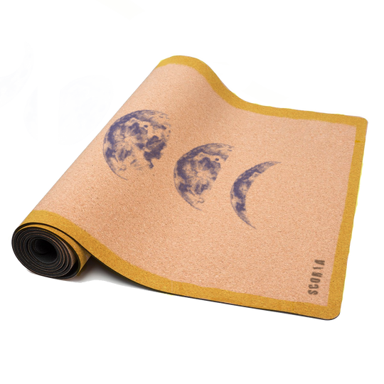 X-Thick Moon Phases Cork Yoga Mat | 6MM