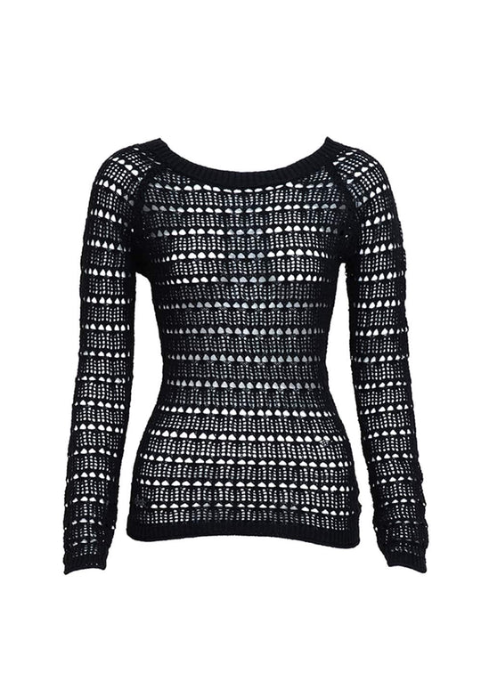 Niobe Sweater in Hemp & Cotton "Lace" Knit