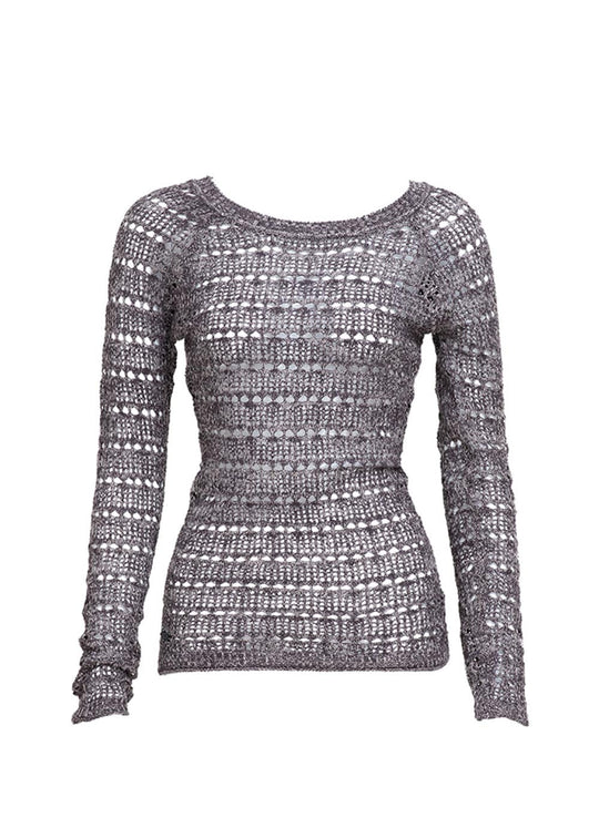 Niobe Sweater in Hemp & Cotton "Lace" Knit