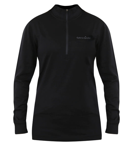 Women's 100% Merino Wool 1/4 Zip Pullover 190 GSM