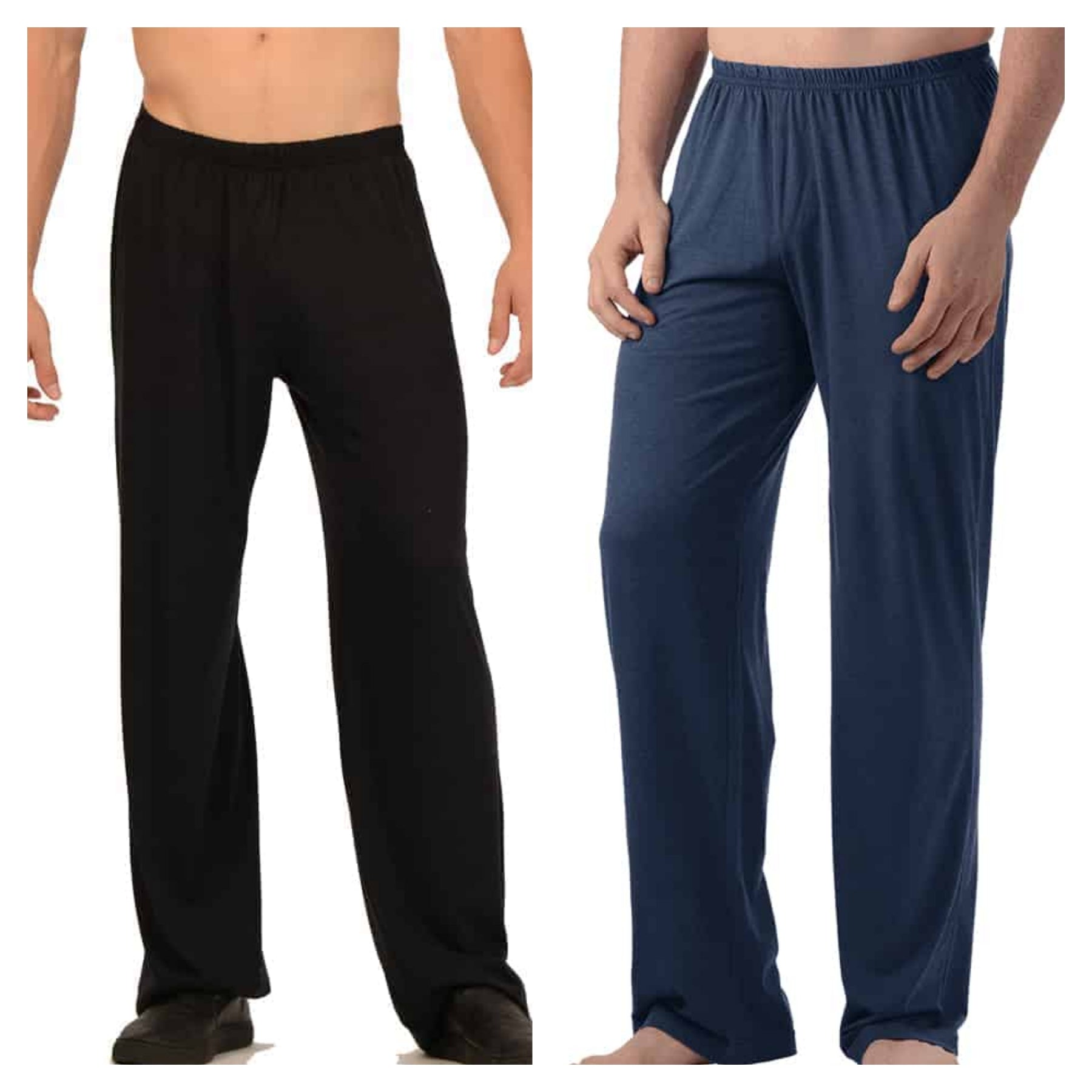  Boisouey Men's Cotton Yoga Sweatpants Open Bottom