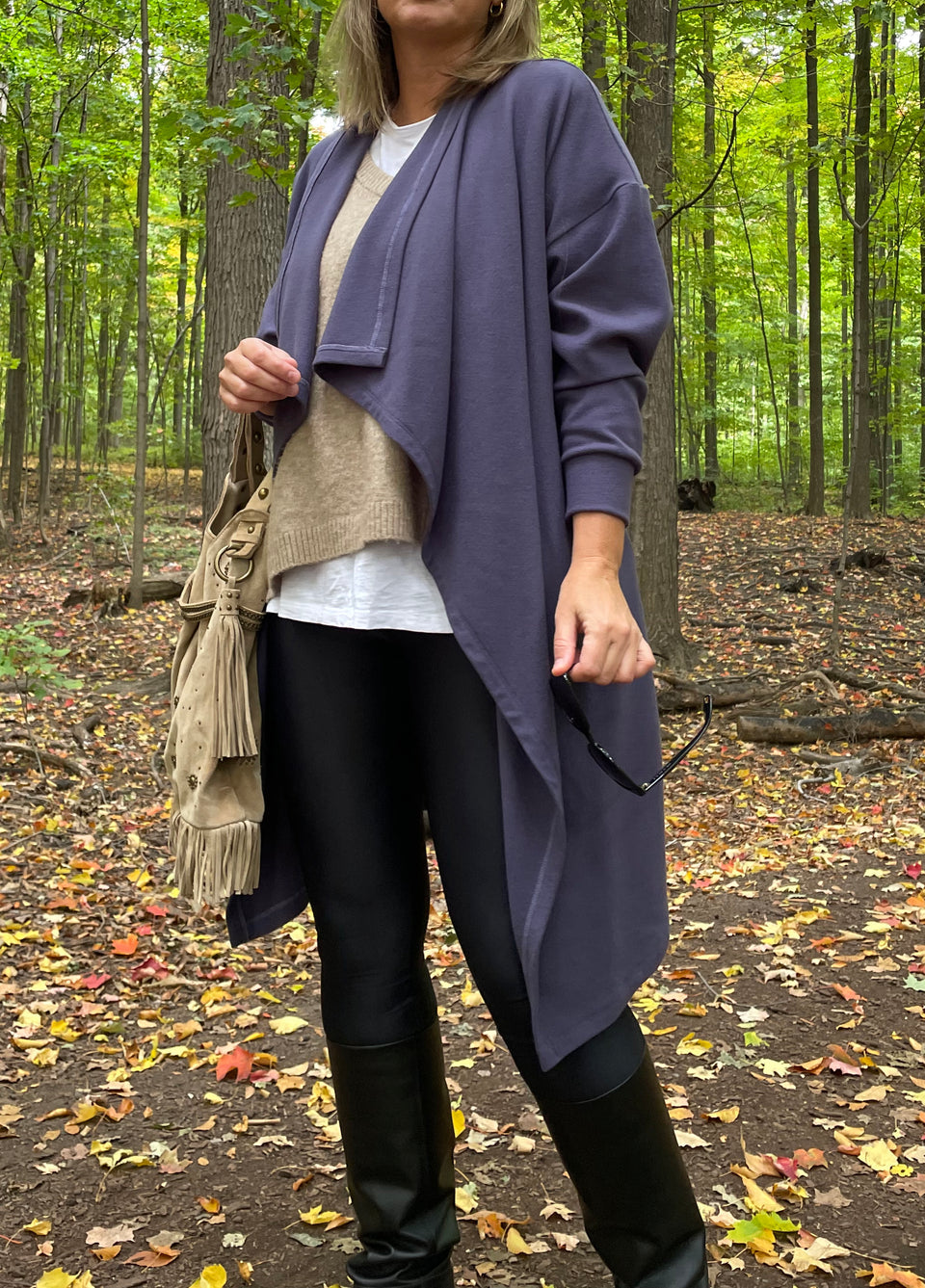 Dreamy Lavender Wool Wrap Cardigan
