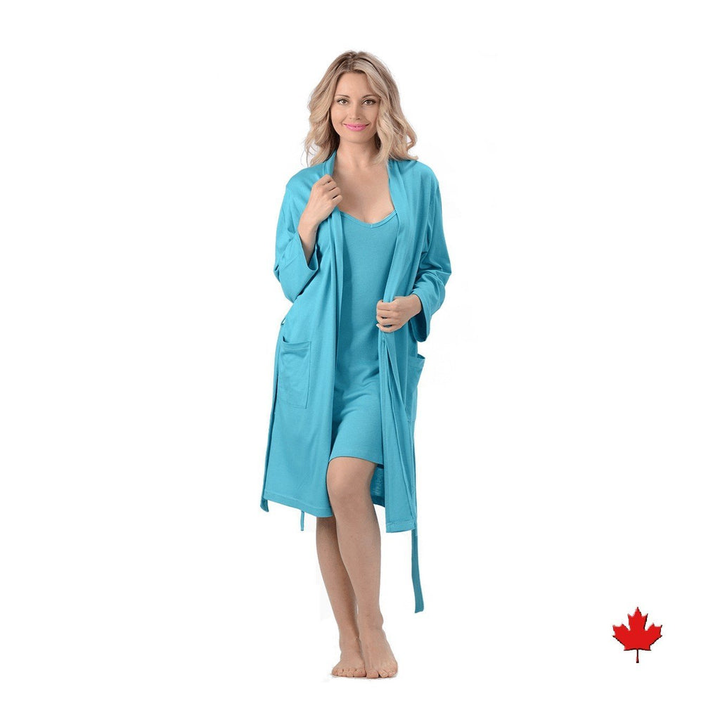 Long bathrobe for women  Made in Canada organic bathrobes