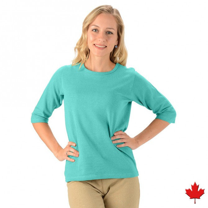 Women's Hemp/Organic Cotton 3/4 Sleeve Top - Naturally Canada Marketplace - 1