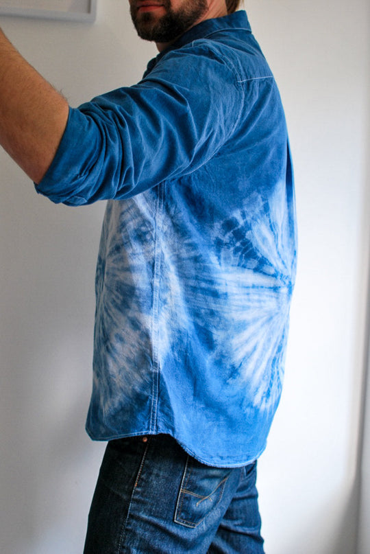 Oxford Shirt in Indigo Shibori