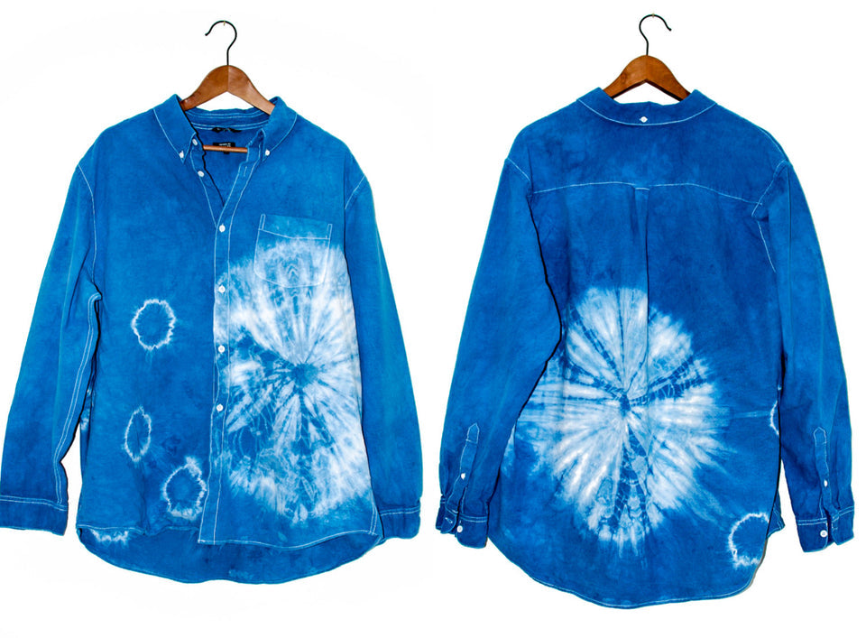 Oxford Shirt in Indigo Shibori
