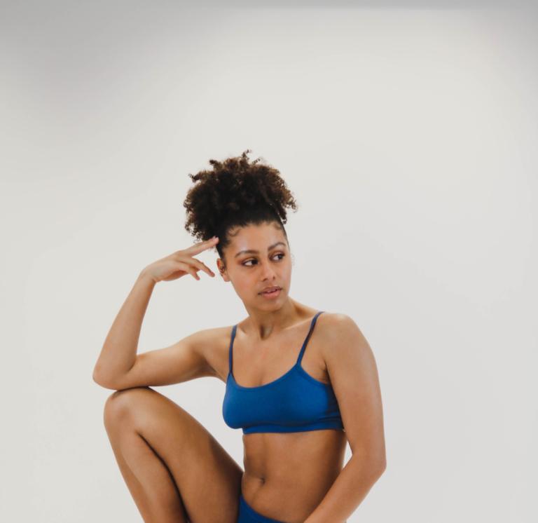 Beyond Yoga 925 Womens Tank Top Ruble Sports Bra Beige Blue Small